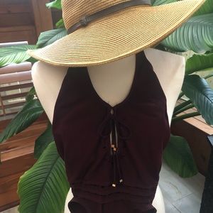 Brown One Piece Swimsuit